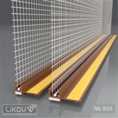 LIKOV LS-VHL 06 lišta okenní začišť. 6mm s krycí lam. a s tk.100mm délka 2,4m hnědá